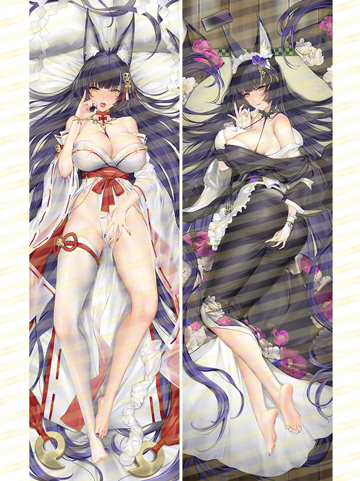 SFYX Original fox ears girl musashi (violet moonglow) (azur lane) Dakimakura body pillow cover pillowcase JS020